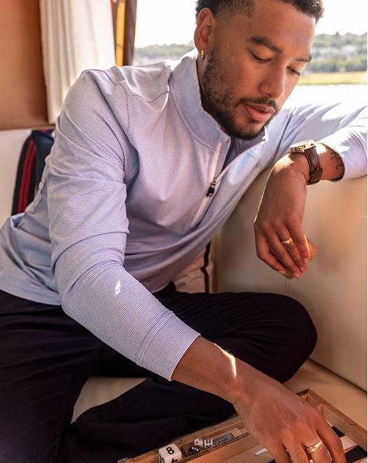 Adapt Stripe Quarter Zip