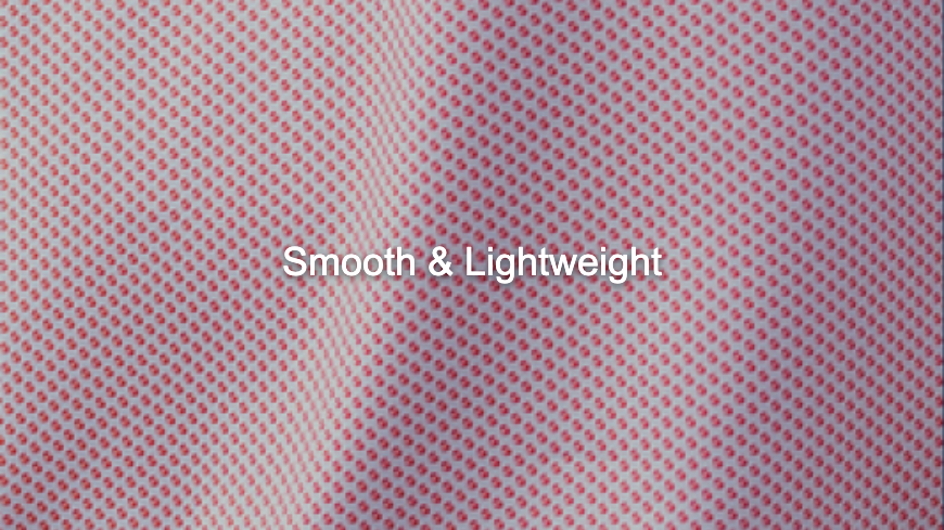Closeup on pink Pike fabric - Smooth & Lightweight