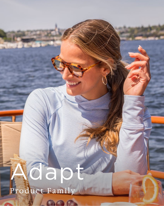 Woman wearing Adapt pullover | Adapt Product Family