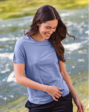 Woman with Short Sleeve Tee