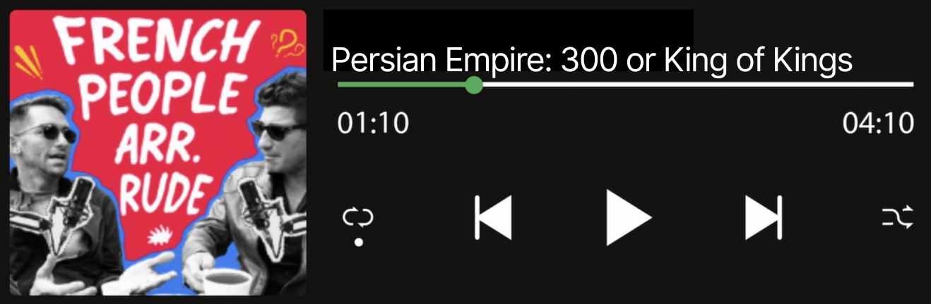 screen shot of podcast on Apple podcasts