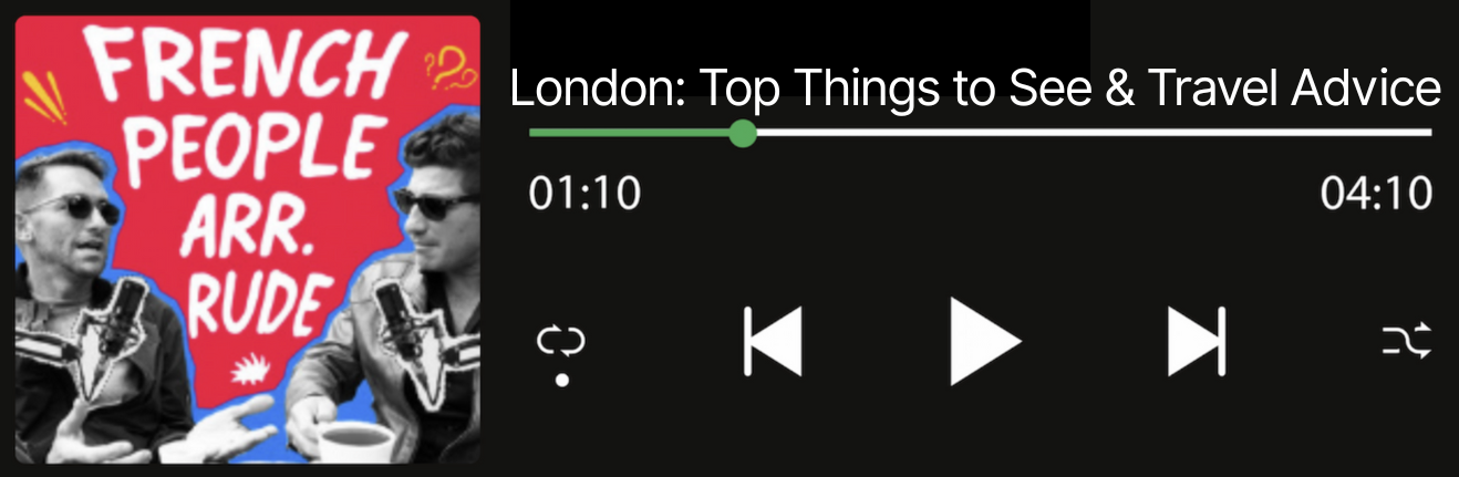 screen shot of podcast on Apple podcasts