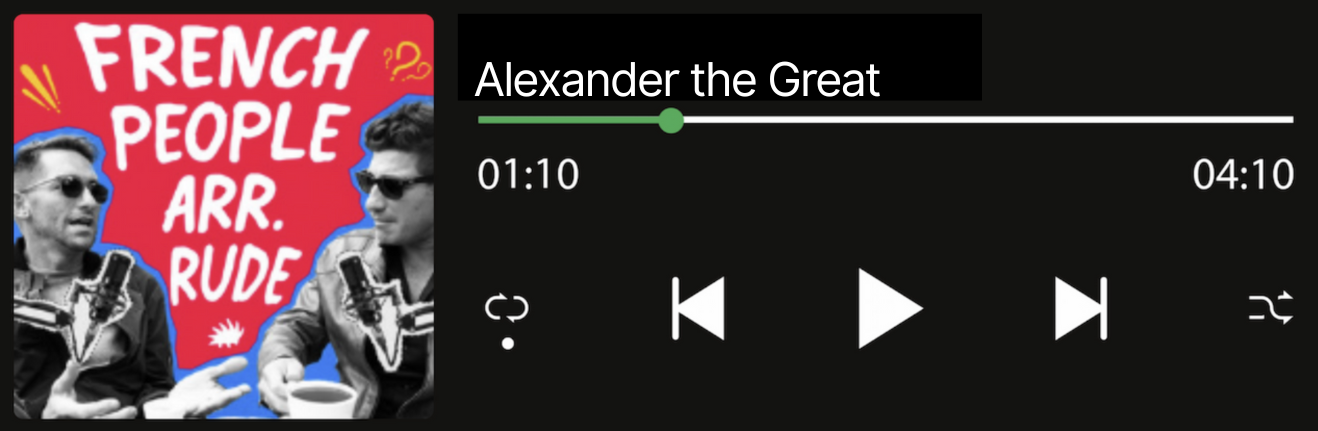 screen shot of podcast on Apple podcasts