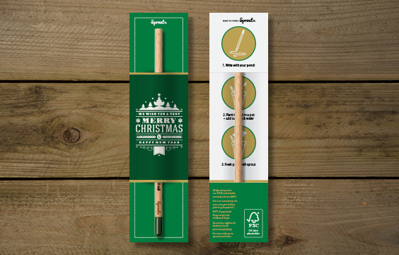 Geschenkverpakking Sprout potlood Kerst