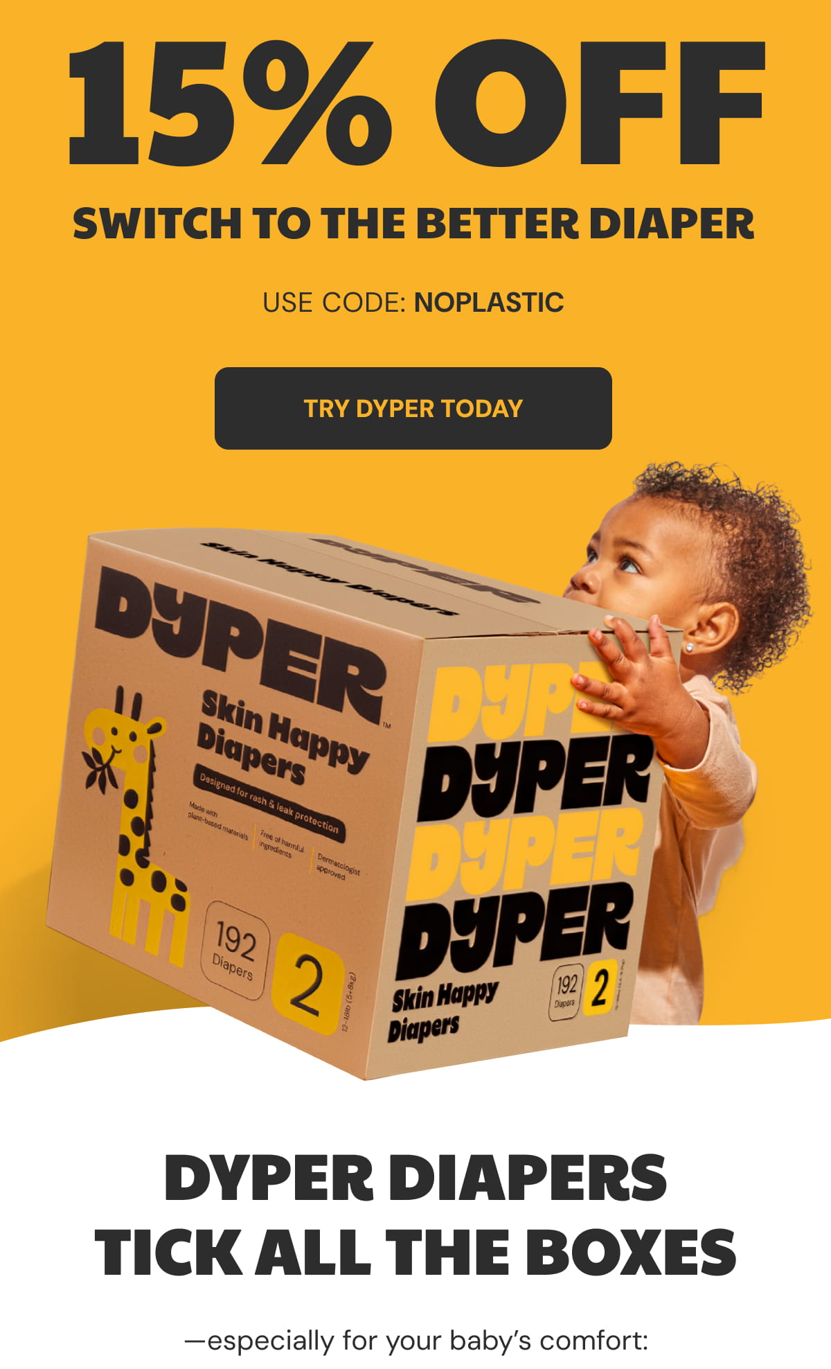 15% OFF Switch To The Better Diaper Use Code: NOPLASTIC