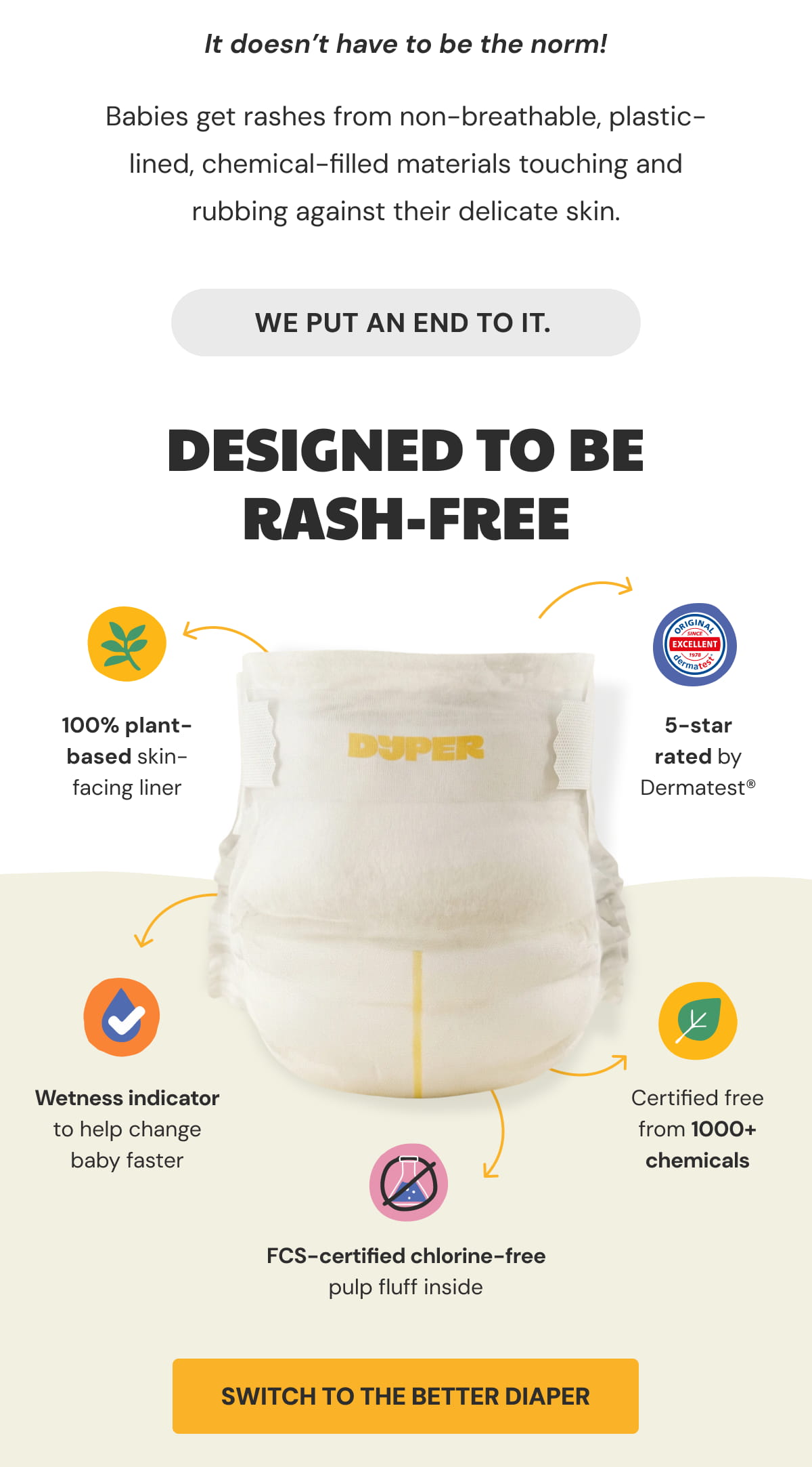 Designed To Be Rash-Free [Switch To The Better Diaper]