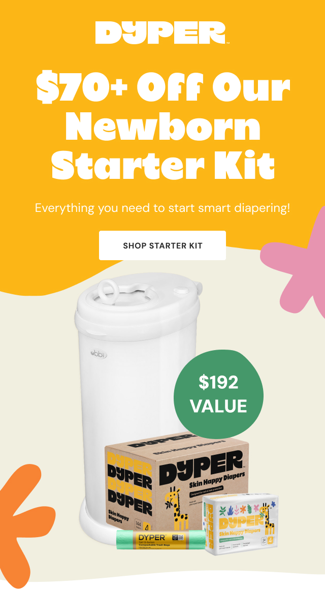 DYPER™ | Save $70 on our Newborn Starter Kit | Everything you need to start smart diapering! | Shop Starter Kit