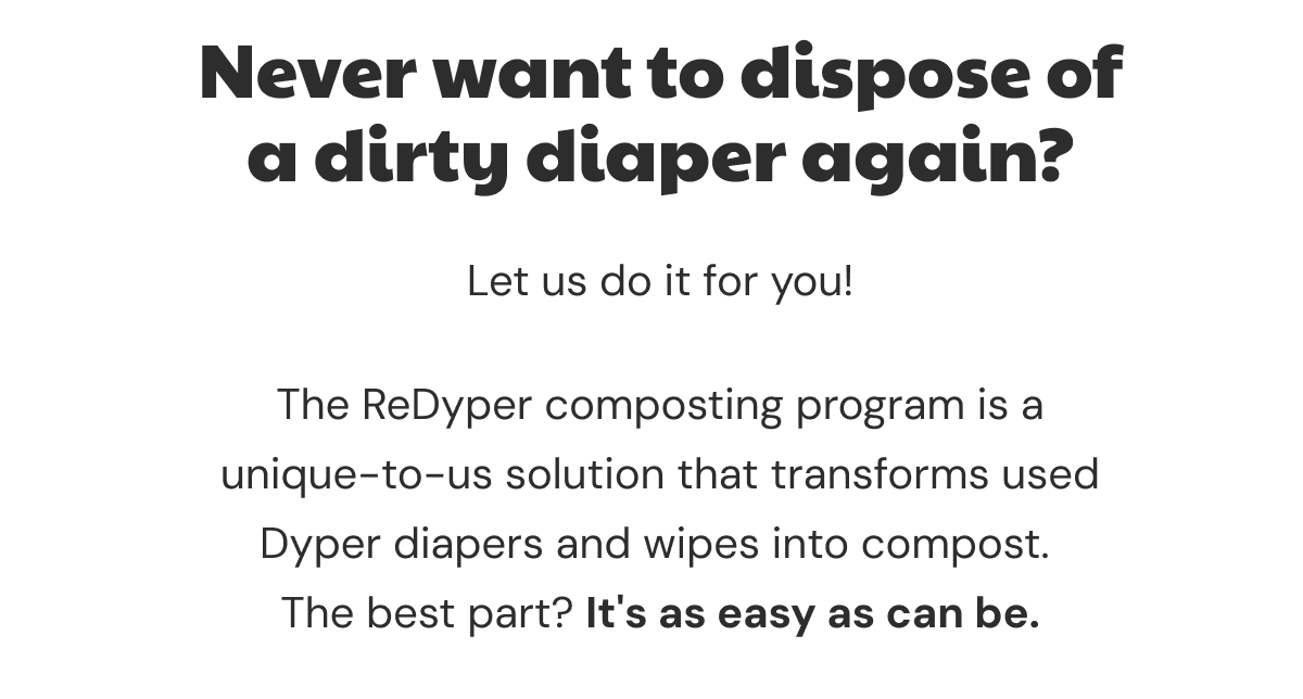 Never want to dispose of a dirty diaper again?