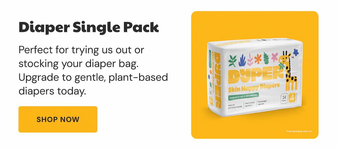 Diaper Single Pack | Perfect for trying us out or stocking your diaper bag. Upgrade to gentle, plant-based diapers today.