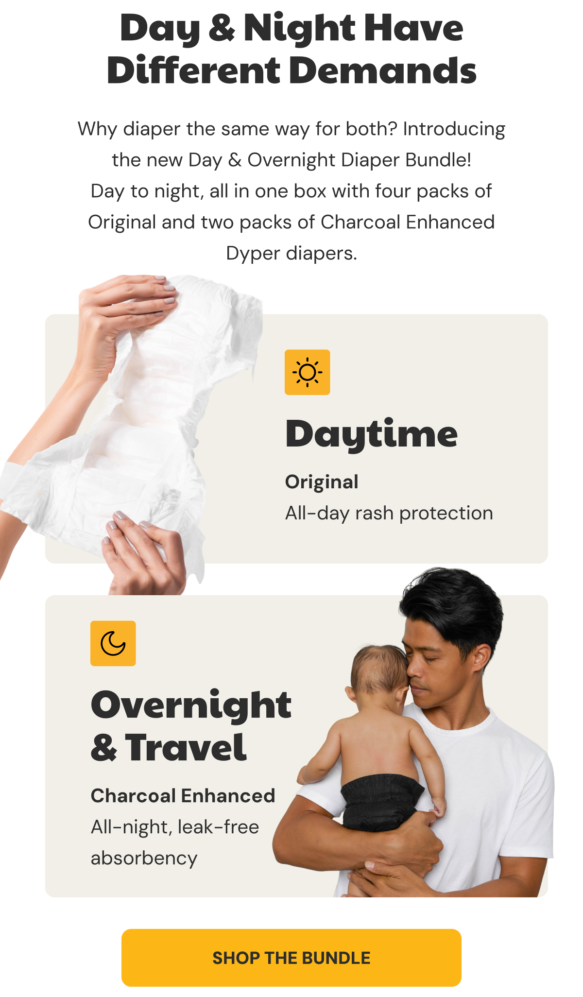 Day & Night have different demands
