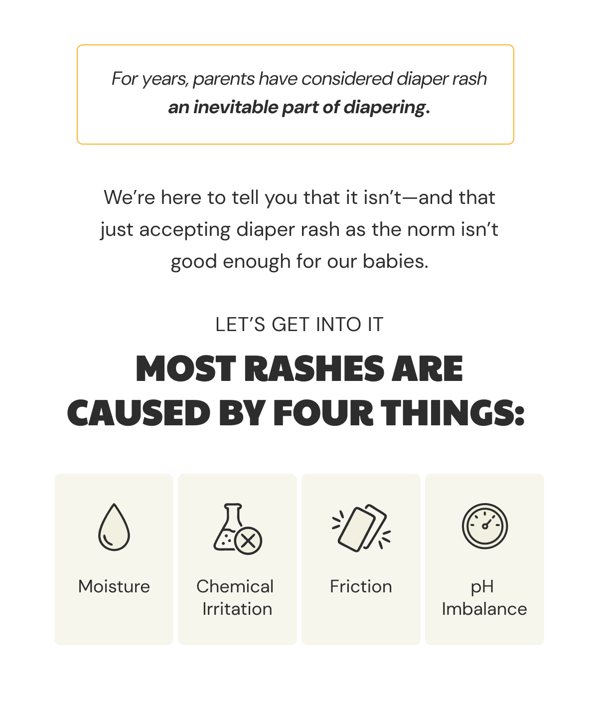 Most rashes are caused by four things: