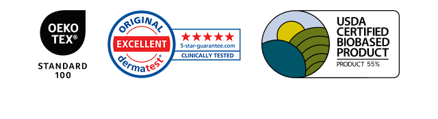 OEKO TEXT Standard | Clinically tested | USDA Certified Biobased Product