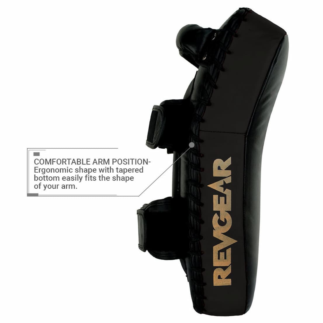 COMFORTABLE ARM POSITION" Ergonomic shape with tapered bottom easily fits the shape of your arm