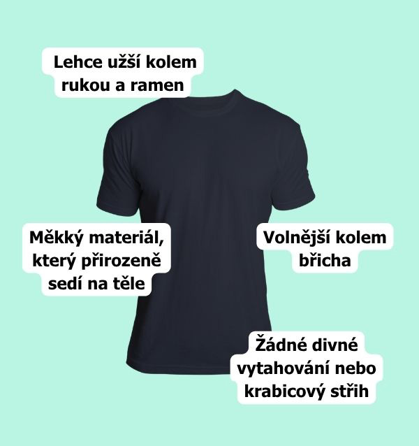 HERO střih vysvětlen: ✔ Lehce užší kolem rukou a ramen ✔ Volnější kolem břicha ✔ Měkký materiál, který přirozeně sedí na těle ✔ Žádné divné vytahování nebo krabicový střih