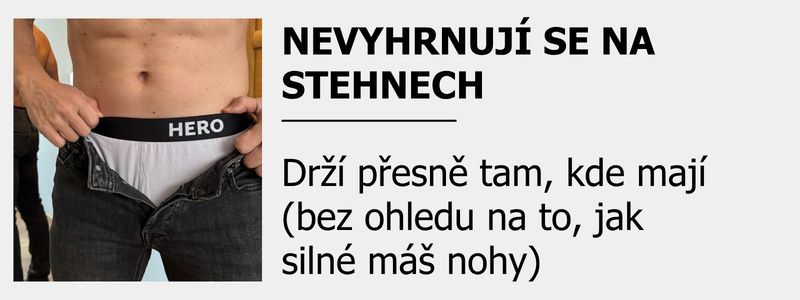 Nevyhrnují se na stehnech