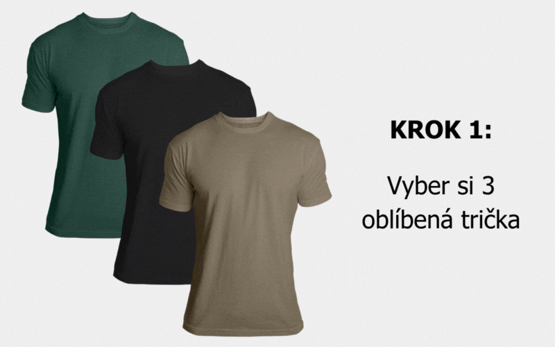 Vyber si 3 oblíbená trička