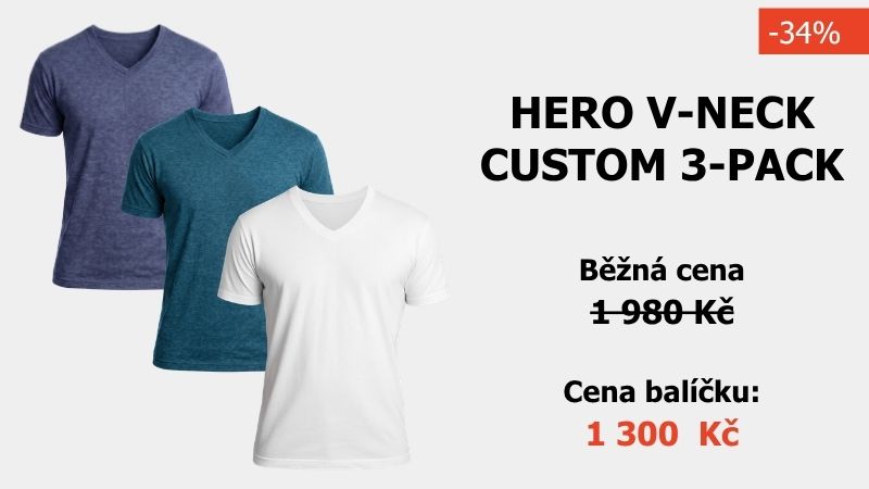 HERO V-Neck Custom 3-pack