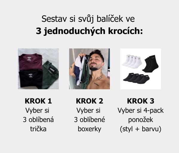 Sestav si svůj balicek ve 3 jednoduchých krocích: