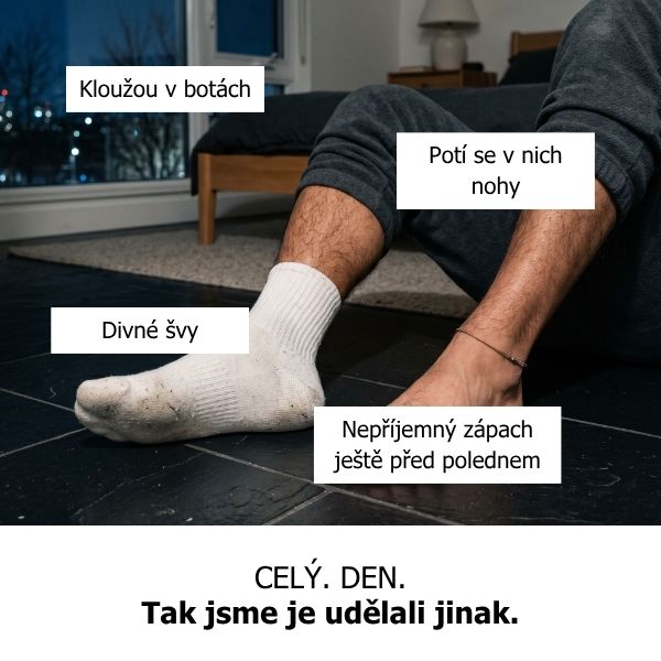 Špatné ponožky ti celý den připomínají, jak špatné jsou…