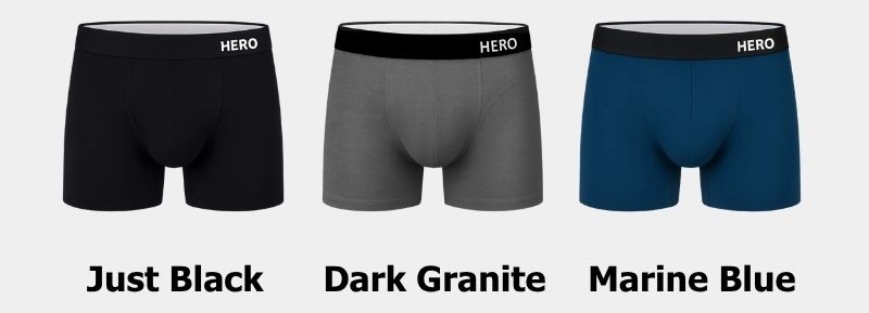 Just black, Dark Granite, Marine Blue