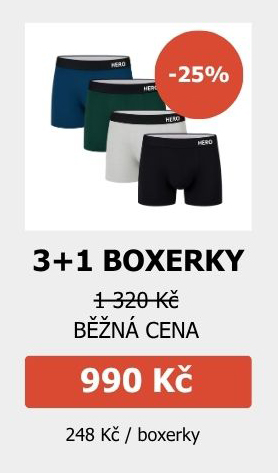 3+1 boxerky
