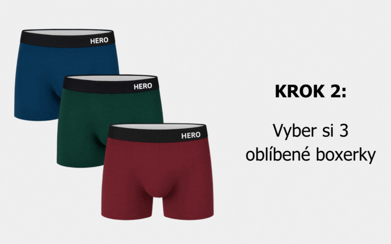 Vyber si 3 oblíbené boxerky
