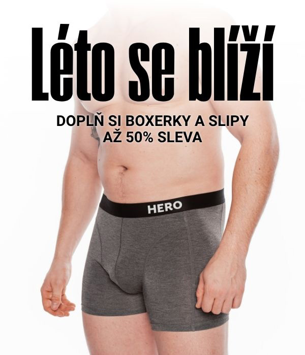 Léto se blíží. Doplň si boxerky a slipy Až 50% SLEVA