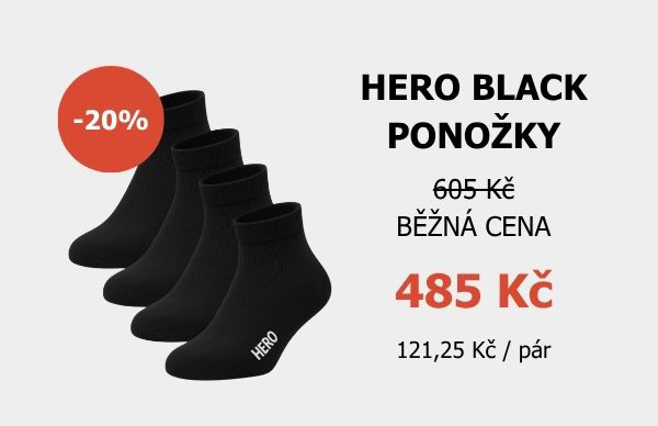 HERO Black ponožky