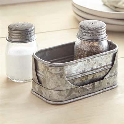Galvanized Prairie Salt & Pepper Set
