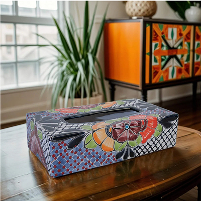 Canyon Glow Talavera Tissue Box Cover - Rectangle