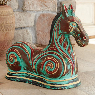 Santa Fe Clay Horse Sculpture