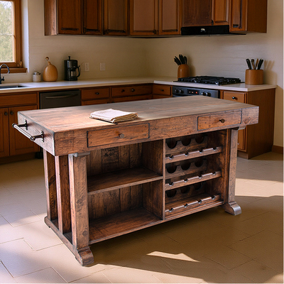 Abilene Rustic Kitchen Island