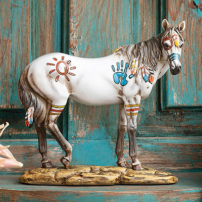 War Paint Horse Sculpture