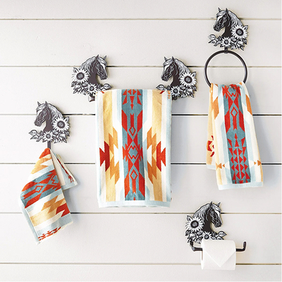 Floral Horse Metal Bath Hardware