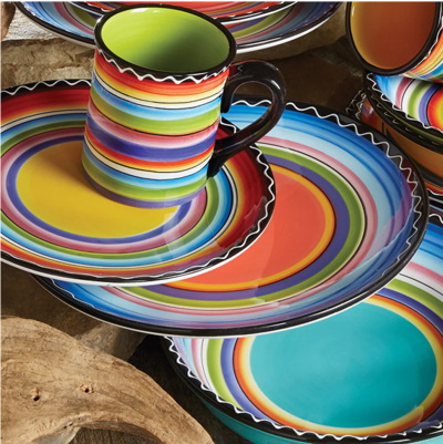 Tequila Sunrise Dinner Plates - Set of 4