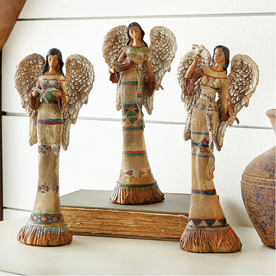 Native Angel Sculptures - Set of 3