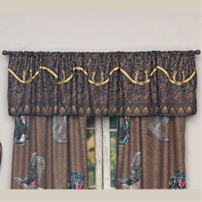 Boots & Spurs Lined Valance