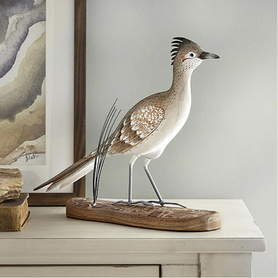 Roadrunner Wood Sculpture 