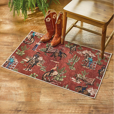 Cowboy Toile Accent Rug