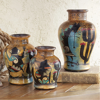 Southwest Spirit Vases - Set of 3