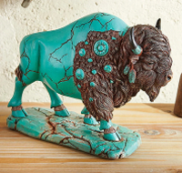 Turquoise Spirit Buffalo Sculptures