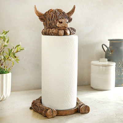 Highland Cow Paper Towel Holder