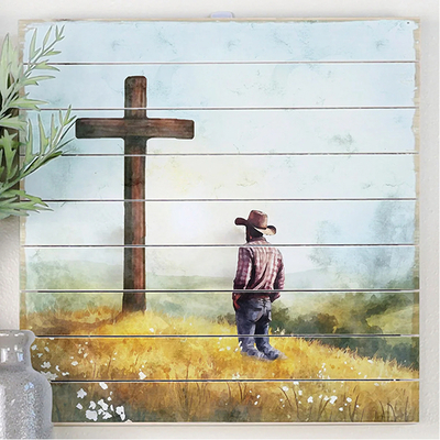 Faithful Cowboy Pallet Wall Art