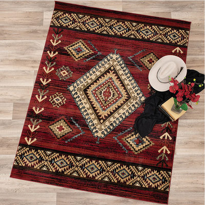 Crimson Ridge Southwestern Rug - 5 x 7