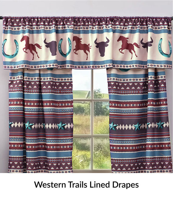 Western Trails Lined Drapes