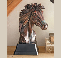 Warrior Horse Bust Sculpture