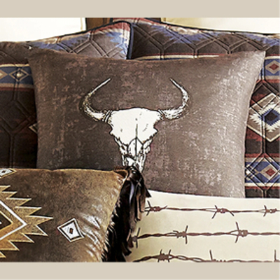 Steer Head Accent Pillow