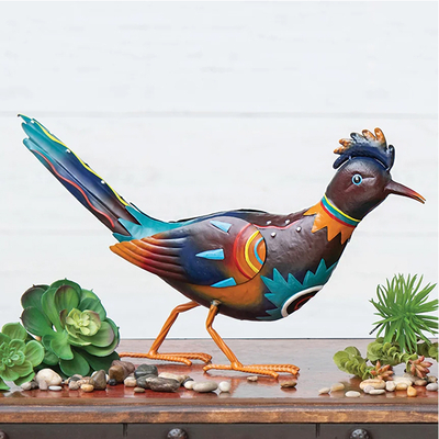 Painted Desert Roadrunner Metal Decor