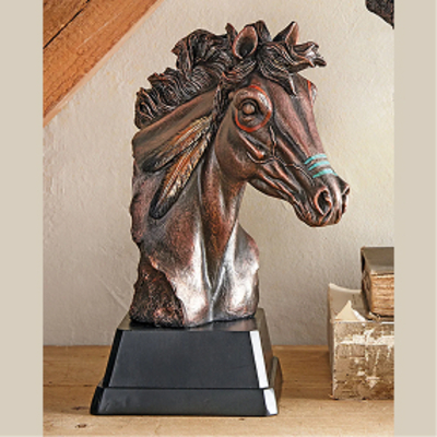 Warrior Horse Bust Sculpture