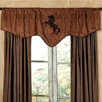Chestnut Suede Horse Valance
